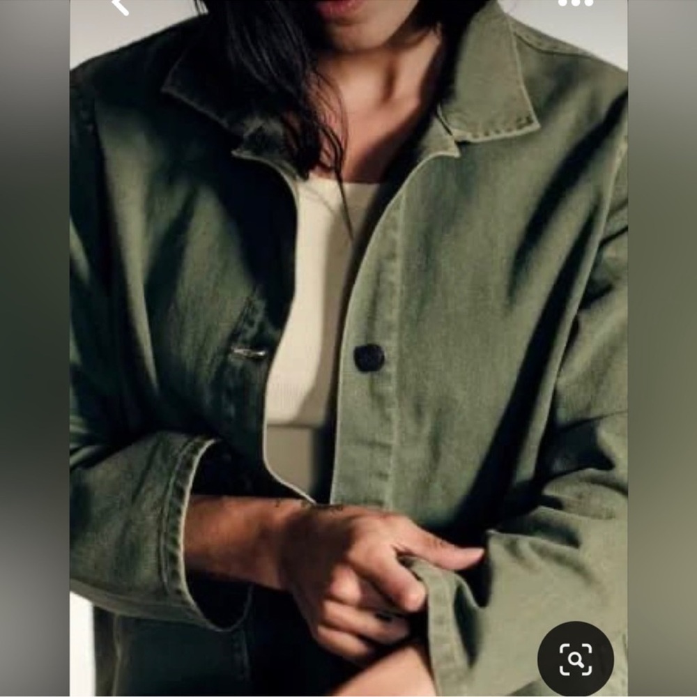 Imogene + Willie Agnes Olive Green Cotton Work Jacket - Picture 2 of 5